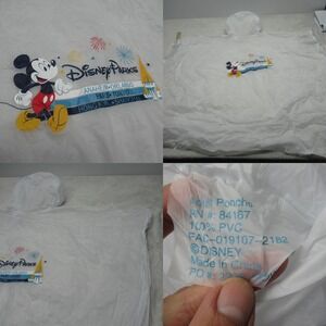 Disney Parks Adult Poncho Unisex OS Clear Mickey Mouse Functional Rain Gear READ
